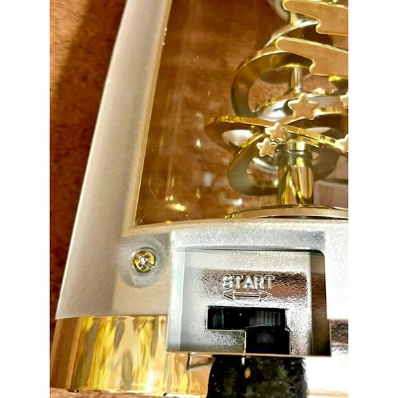 VTG Rhythm Gold Rotating Pendulum Space Mantel Clock 4SG607 Stars Celestial-read - Picture 8 of 10